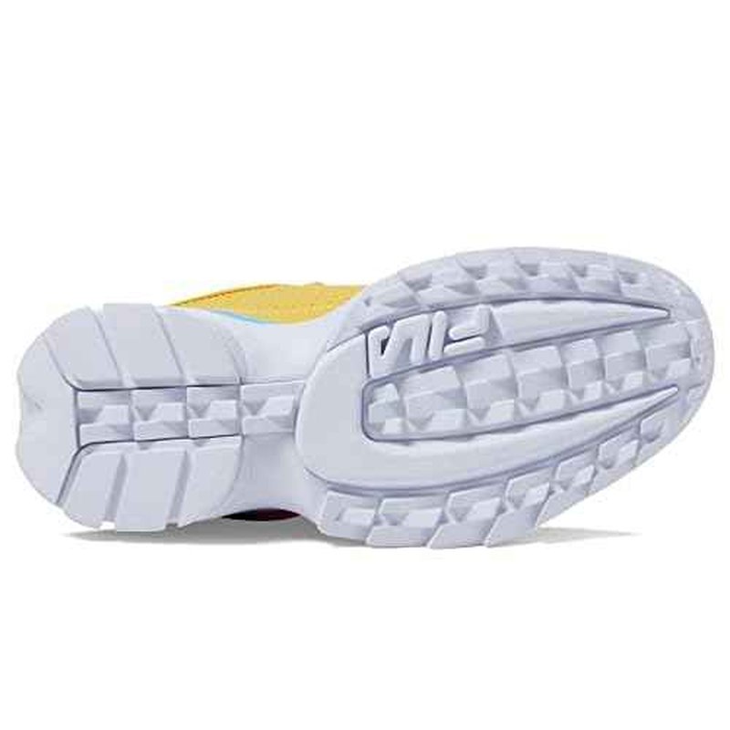 Fila Disruptor II Premium (Big Kid) Lemon/Diva Pink/Bluefish 5 Big Kid M