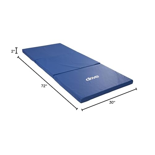 Drive Medical 14700 Tri-Fold Bedside Mat, Blue
