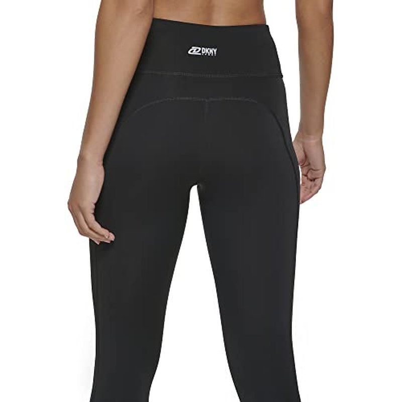 DKNY Women's High Waisted Tummy Control Workout Leggings