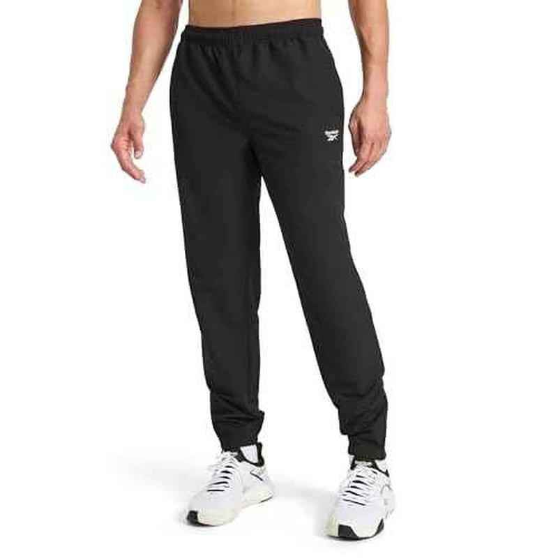 Reebok Men's Repeat Woven Pant, Standard Fit, 30¡± Inseam, Lightweight Stretch Poly-Blend Fabric