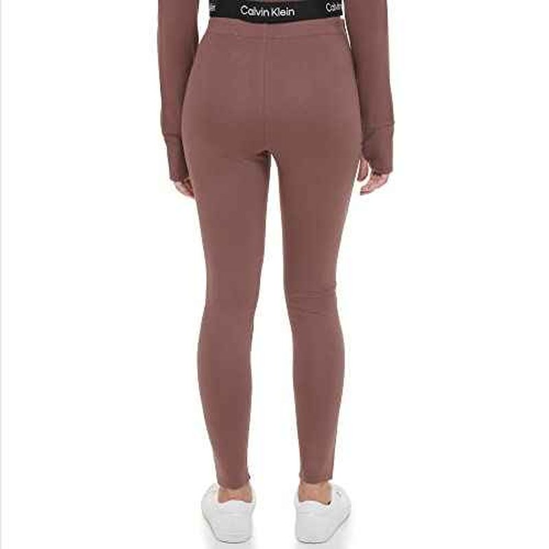 Calvin Klein Performance Women's High Waisted Logo Leggings, Terre, Small