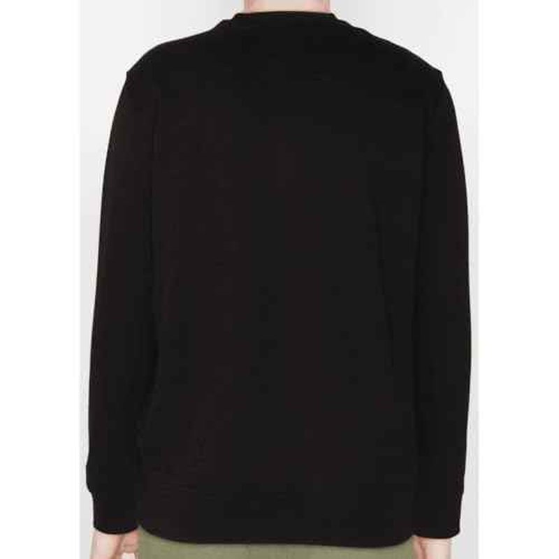 Armani Exchange mens Metalic Icon Embroidered Crewneck Sweatshirt