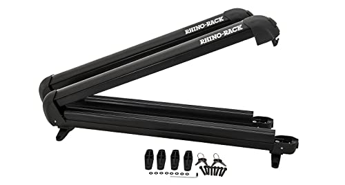 Rhino-Rack Ski & Snowboard Carrier, Fishing Rod Holder with Universal Mounting and 4 Legs for Vortex Bars, Made with Glass Infused Nylon