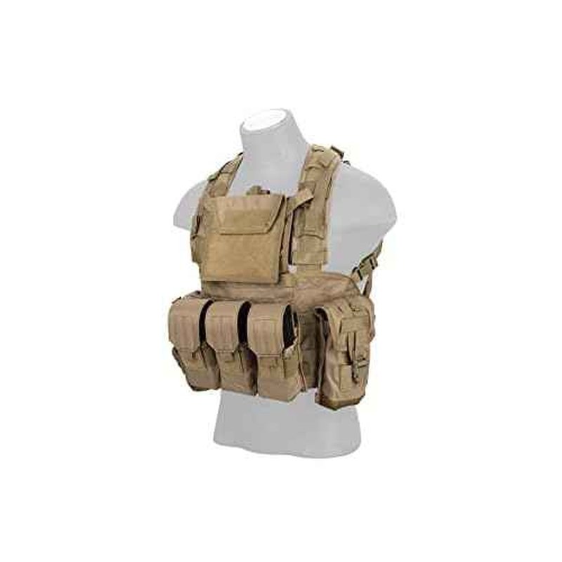 Lancer Tactical Airsoft Paintball Vest M4 M16 MOLLE Modular Chest Rig w/Quick Release Buckles (Small to Extra Large)