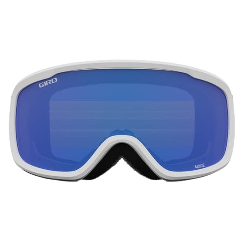 Giro Women's and Youth Moxie Ski and Snowboard Goggles - White/Grey Chute Strap with Grey Cobalt/Yellow Lenses