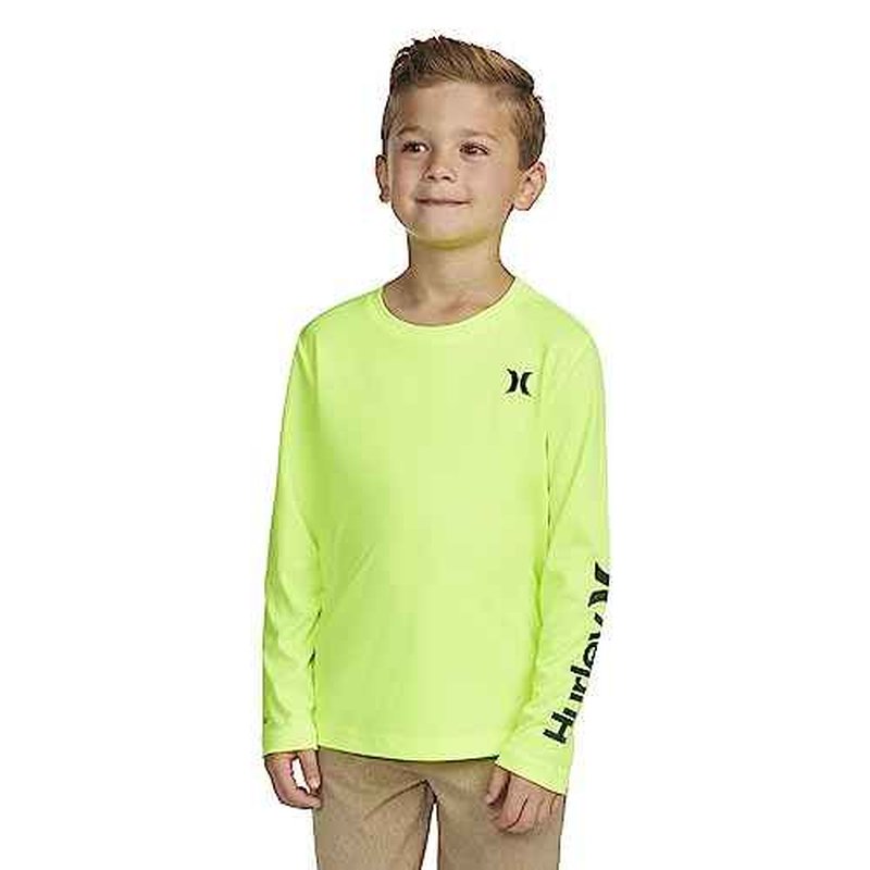 Hurley Boys Long Sleeve UPF 50+ Rash Guard Swim Shirt