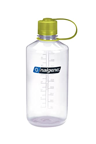 Nalgene Sustain Tritan BPA-Free Water Bottle Made with Material Derived from 50% Plastic Waste, 32 OZ, Narrow Mouth, Clear