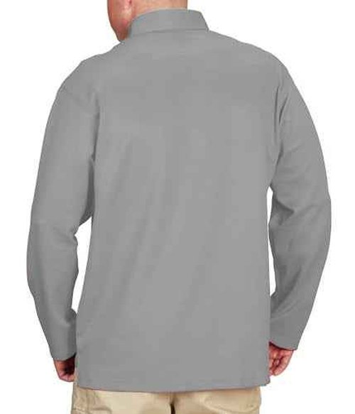 Propper I.C.E Men's Long Sleeve Performance Polo Shirt, Grey, Large