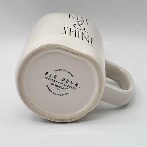 Rae Dunn RISE & SHINE mug coffee tea cup - Ceramic