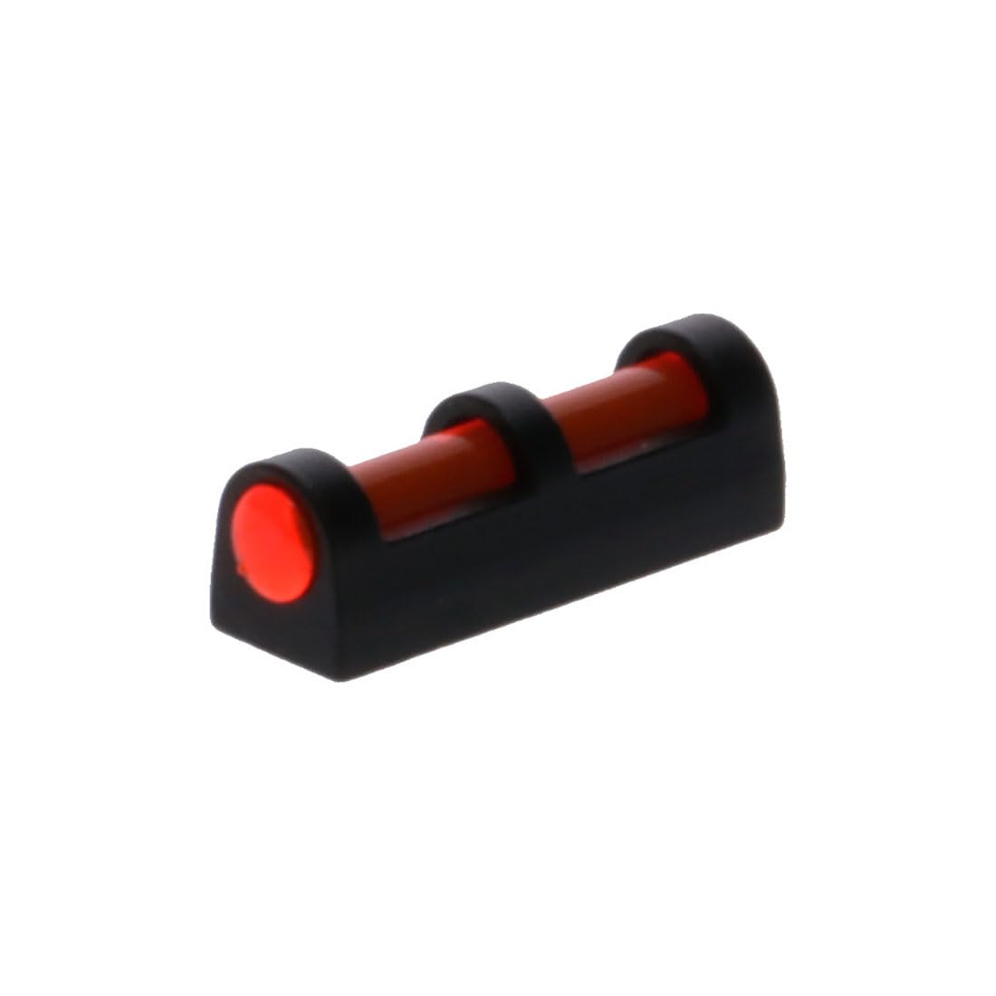 TRUGLO Bright Low-Profile All Metal Construction Long Bead Front Fiber Optic Gun Replacement Bead, 6-48 - RED