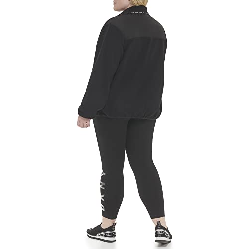 DKNY Womens Sport Full Zip Hybrid Polar Fleece Jacket
