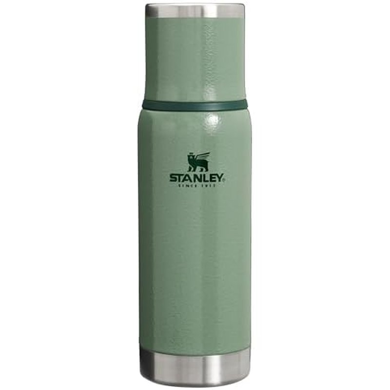 Stanley Adventure to Go Insulated Travel Tumbler - 17 OZ - Leak-Resistant Stainless Steel Insulated Bottle with Insulated Cup Lid and Splash-Free Stopper, Hammertone Green, 10-10816-001