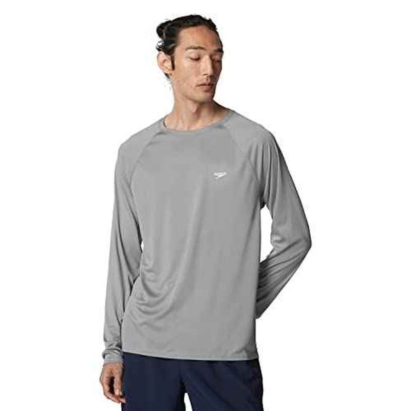 Speedo Men's UV Swim Shirt Easy Long Sleeve Regular Fit