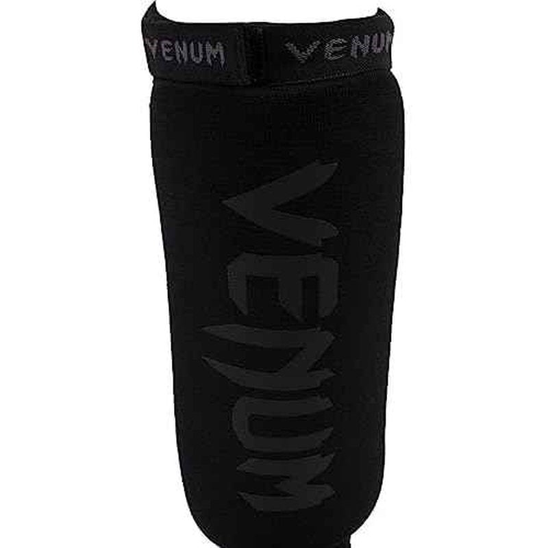 Venum Kontact Shinguards - Black/Black, One Size