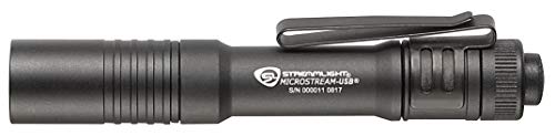 Streamlight 66606 MicroStream 250-Lumen EDC Ultra-Compact Flashlight with USB Rechargeable Battery, Box, Blue