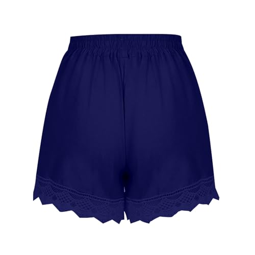 Limited of time Deals of The Day, Summer Shorts for Women 2024 Trendy Causal Loose Pleated High Waisted Shorts Beach Lace Lounge Short Pants Plus Size