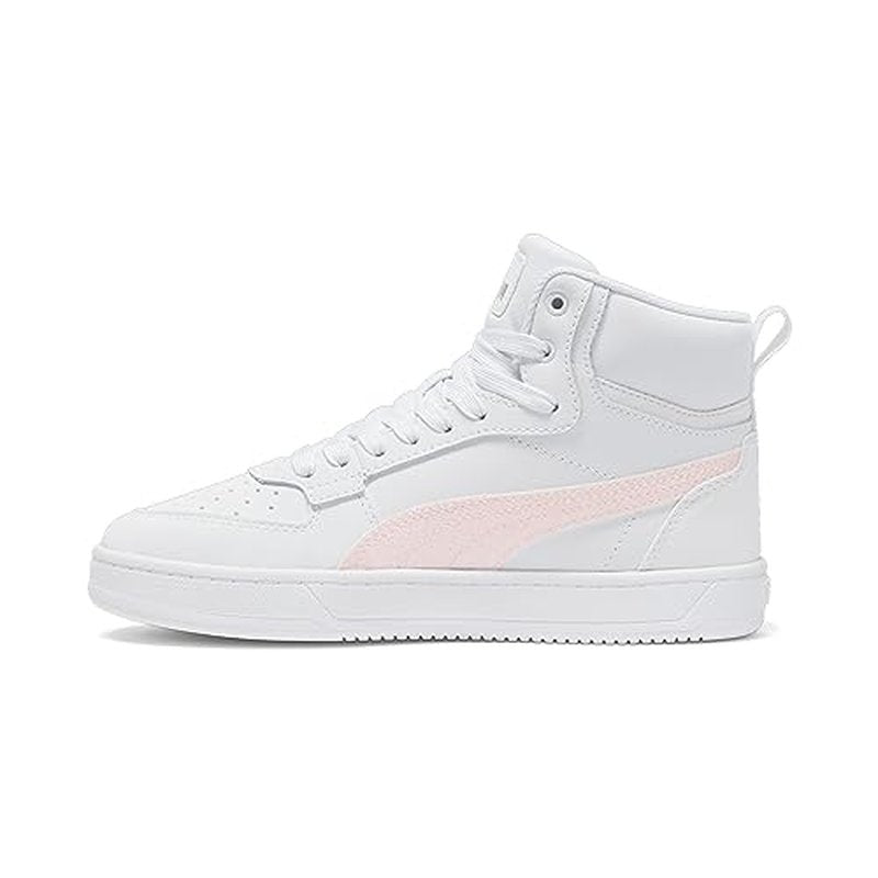 PUMA Kids' Caven 2.0 Mid Sparkle PUMA White-Peach Smoothie-Gold Big Kid 6.5