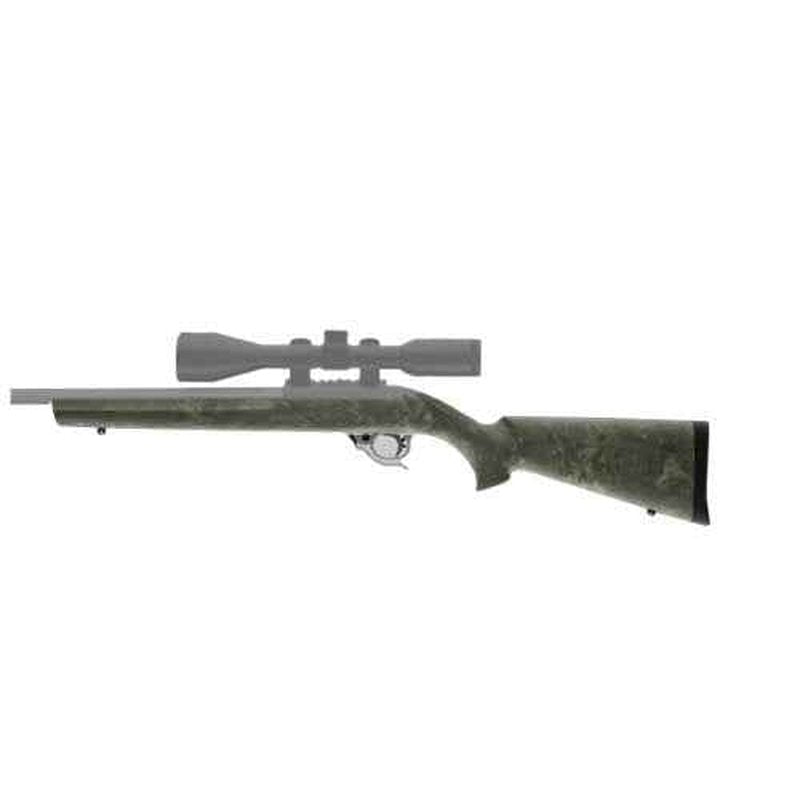 Hogue Rubber OverMolded Stock for Ruger 10/22 with .920" Diameter Barrel Channel, Ghillie Green - 22810