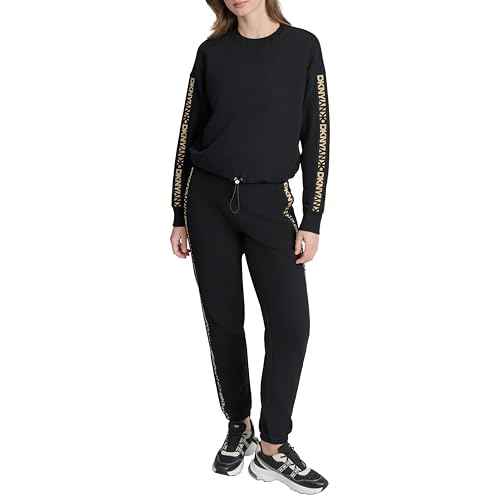DKNY Women's Fleece Pull Over Crewneck Sweatshirt