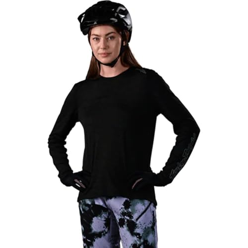 Troy Lee Designs - Womens Lilium LS Jersey; Tiger Jacquard Black XS