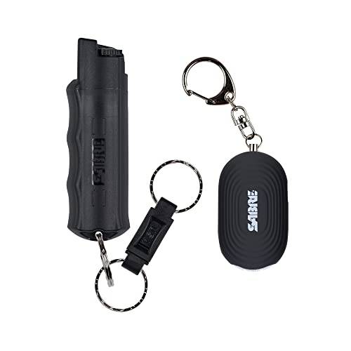 SABRE Personal Safety Kit with Pepper Spray and 2-in-1 Personal Alarm with LED Light, 0.54 fl oz, 25 Bursts,130dB Alarm, Audible Up to 1,250 Feet