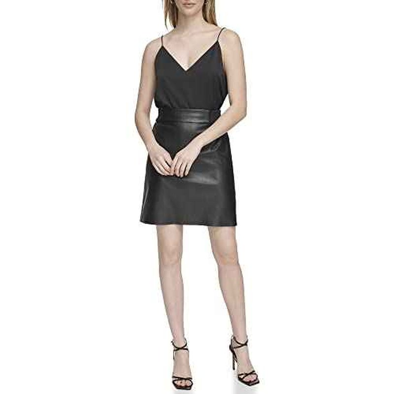 Calvin Klein Women's Skirt Leather Faux