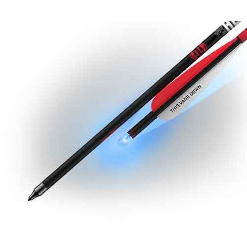 BARNETT - Carbon Headhunter Lighted Strobe Crossbow Arrows - Multicolor Strobing Nocks, Half-Moon Design, Fully Assembled