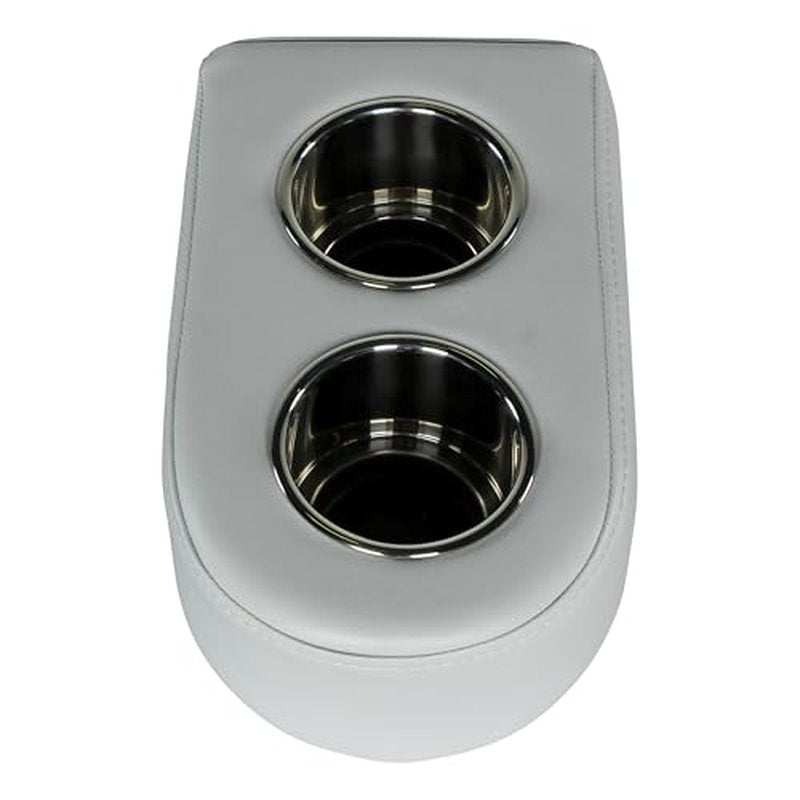 Lippert Sunset Collection Pontoon Cup Holders, Portable, Durable Marine Grade Construction, Holds Two Beverages, Durable Vinyl, Stainless Steel,13.5" L x 6.5" W x 5.5" H - 2024049110