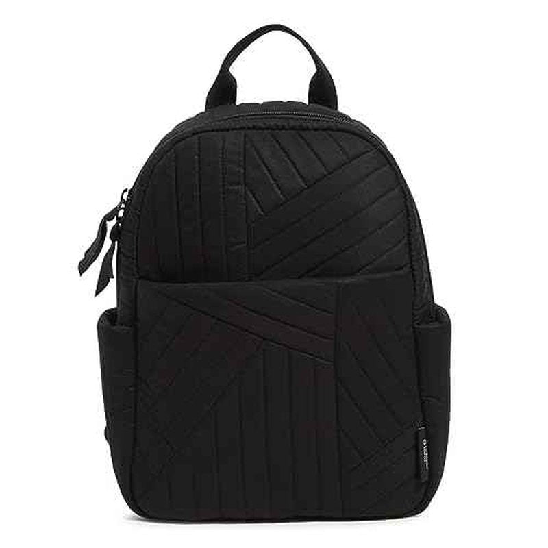 Vera Bradley Women's Cotton Small Backpack, True Black, One Size