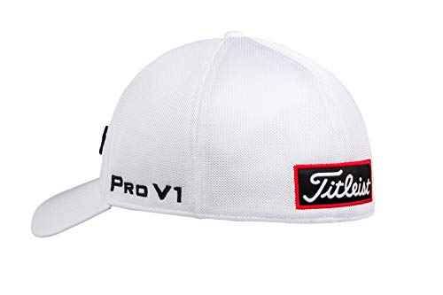 Titleist Men's Tour Sports Mesh Golf Hat, White/Black S/M