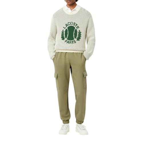 Lacoste Mens Regular Fit Non-Brushed Fleece Cargo Sweatpants