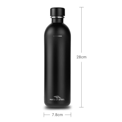 MATE OF STEEL® Plastic Free 35oz Bottle for Sodastream Terra, Fizzi,Art - Dishwasher Safe Leak-Proof Metal Stainless Steel Water Bottle - Replacement Bottles for Soda Stream