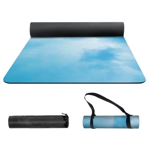 nuveti Yoga Mat Print Extra Thick TPE Non Slip Fitness Exercise Mat with Carrying Bag,72"x24" Extra Thick 6MM Exercise & Workout Mat for Yoga, Pilates Fitness and Floor Exercises