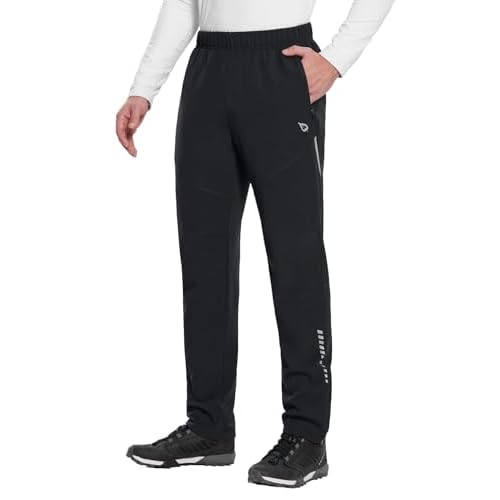 baleaf Men's Winter Cycling Running Pant Water Resistant Fleece Mountain Bike Pants Cold Weather Gear Windproof