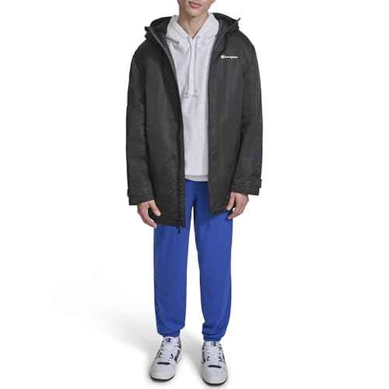 Champion mens Sherpa Lined Mid-length Sideline Jacket With Hood