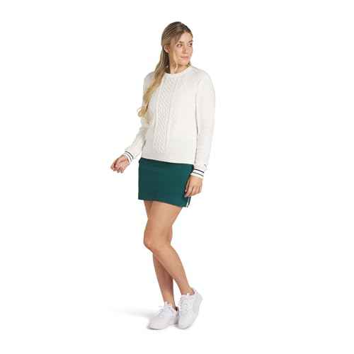 PUMA Women's Standard Kate Cable Knit Sweater, Warm White, M