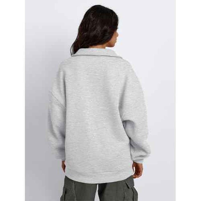 Trendy Queen Womens Half Zip Oversized Sweatshirts Casual Pullover Long Sleeve Shirts Fall Fashion 2024 Winter Clothes