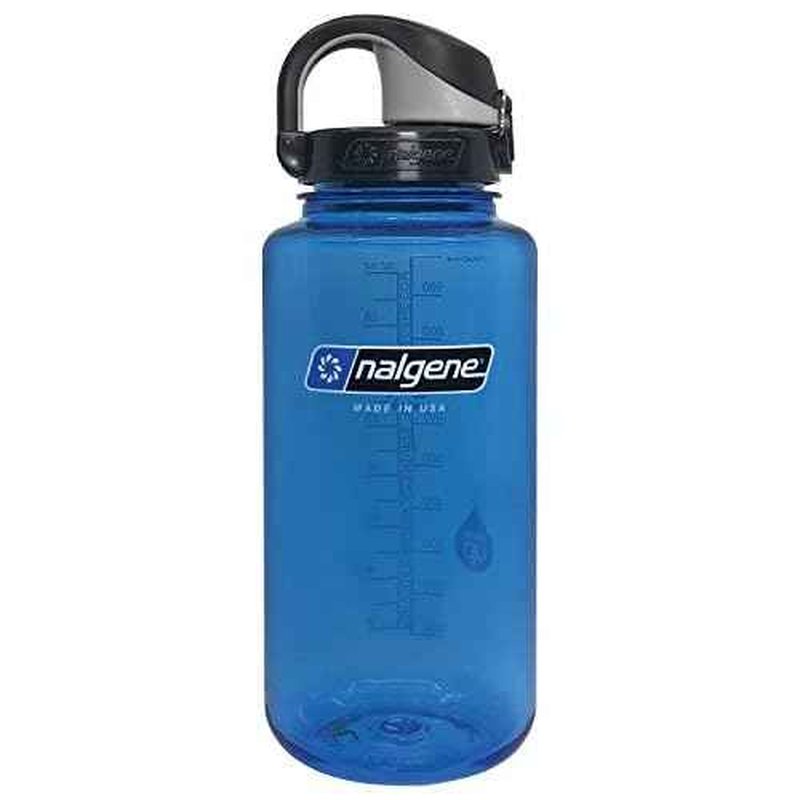 Nalgene On The Fly BPA-Free Water Bottle, Blue with Black, 32 Oz