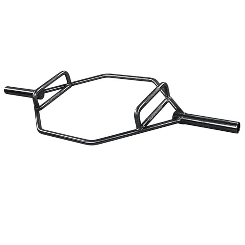 Fitvids Olympic 2-Inch Hex Weight Lifting Trap Bar with Long and Rotating Sleeves, 500-Pound Capacity, Open ?or Close Design, Alloy Steel, ?B?lack