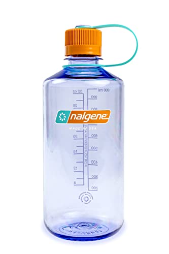 Nalgene Sustain Tritan BPA-Free Water Bottle Made with Material Derived from 50% Plastic Waste, 32 OZ, Narrow Mouth,Grey