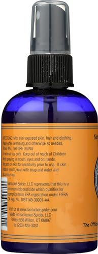 Nantucket Spider Natural Bug Spray for Adults and Kids - 4 oz | Long-Lasting Protection Against Mosquitoes, Biting Flies, Wasps, & No-See-Ums | Deet-Free Organic Essential Oil Insect Repellent