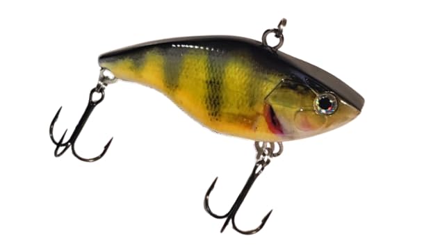 2 3/4" DDT Lipless Crankbait for Bass Fishing Lure Vibe Trap Crank Bait Lifelike Bait Sink (Yellow Perch)