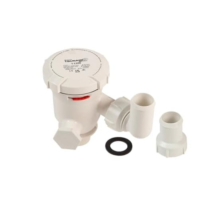 Attwood 5663-4 Tsunami Mk2 1200 GPH Aerator Pump, 12 Volt, 1" NPT Inlet, White