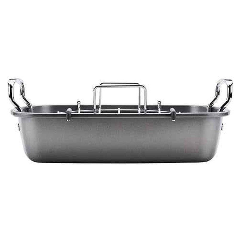 Circulon Nonstick Roasting Pan / Roaster with Rack - 17 Inch x 13 Inch, Gray
