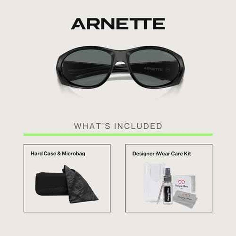 ARNETTE Ilum 2.0 AN4342 Rectangle Sunglasses for Men +BUNDLE with ACCESSORY EYEWEAR KIT