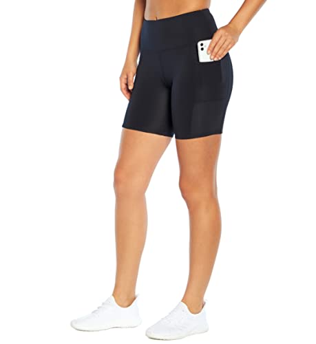 Bally Total Fitness High Rise 7" Pocket Short, Black, Small