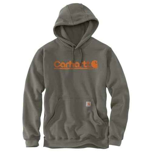 Carhartt mens Rain Defender¢çloose Fit Midweight Logo Graphic Sweatshirt