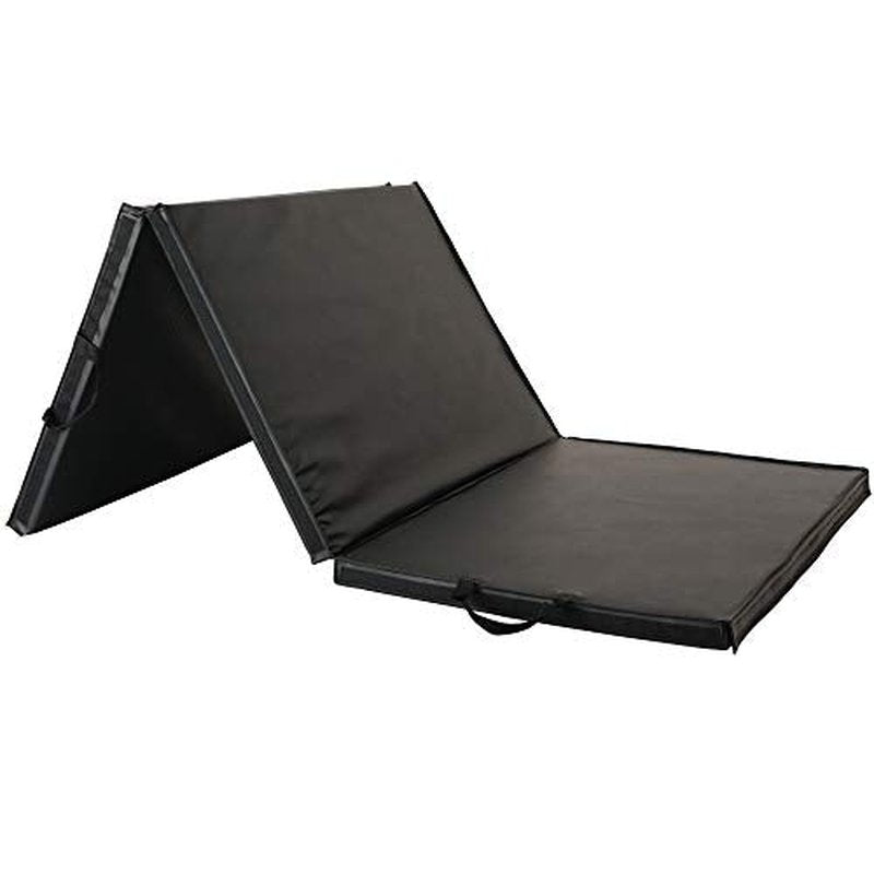 Sunny Health & Fitness Tri-Folding & Puzzle Exercise Mats ? Extra Thick, Durable, Non-Slip, Water-Resistant Cushioning for Home Gym, Yoga, MMA, Gymnastics, Cardio, and Core Workouts