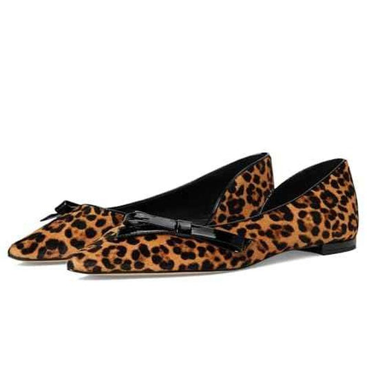 Cole Haan Women's Noella Bow Skimmer, Leopard Print, 9-B US