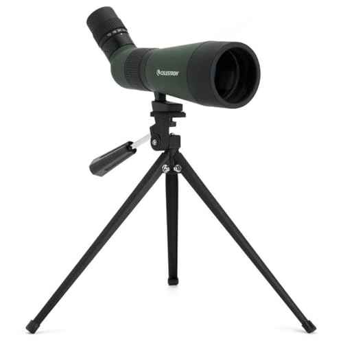 Celestron ? LandScout 60mm Angled Spotting Scope ? Fully Coated Optics ? 12?36x Zoom Eyepiece ? Rubber Armored ? Tabletop Tripod and Smartphone Adapter